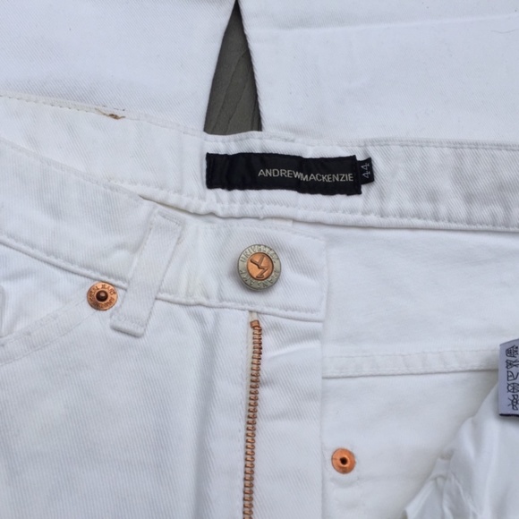NEW ANDREW MACKENZIE AMK Arch White Denim Jeans - Picture 7 of 7